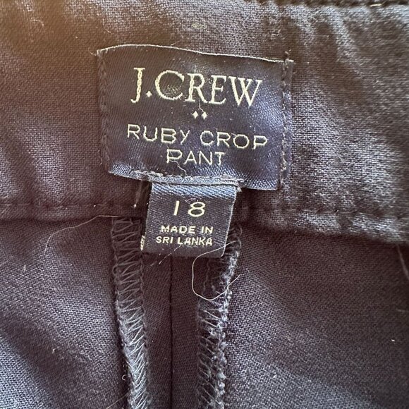 J CREW Navy Blue Ruby Crop Pants Size 18 - Picture 4 of 6